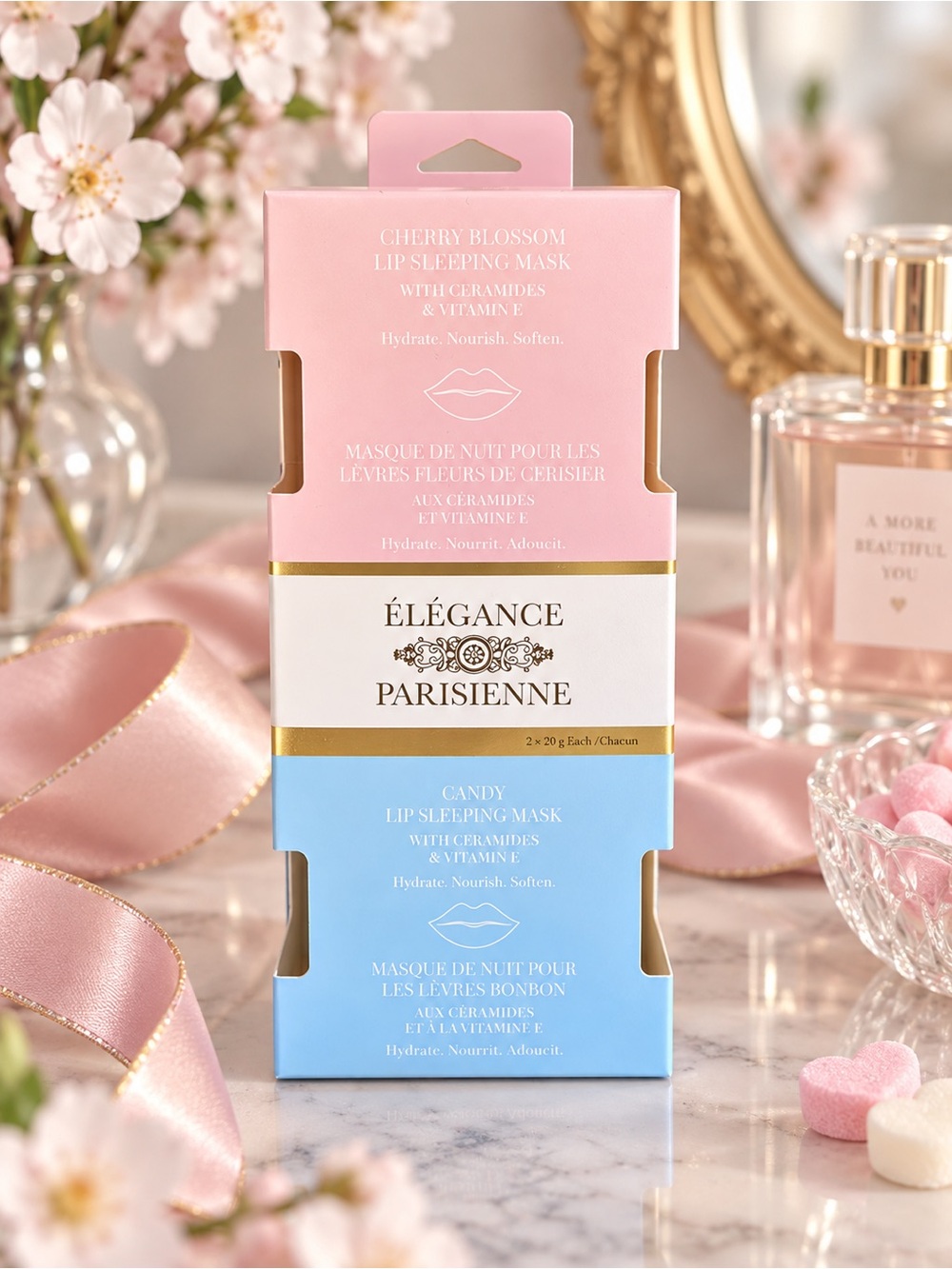 Cherry Blossom & Candy Lip Sleeping Mask Set